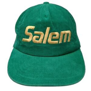 Gold Medal 5 Panel Green Hat One Size Corduroy Salem Cigarette Tobacco Snapback